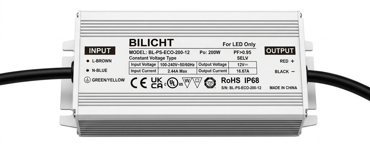 LED Netzteil 12V 200W IP68