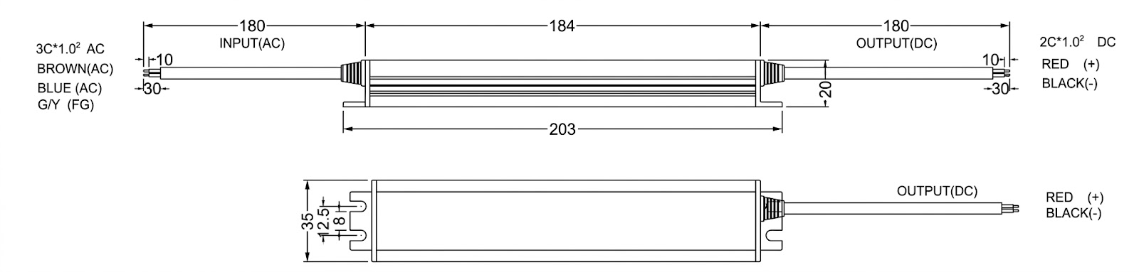 Abmessungen BL-PS-SL-060-24