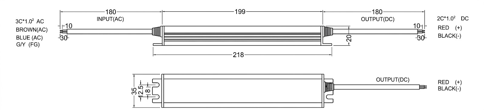Abmessungen BL-PS-SL-100-12