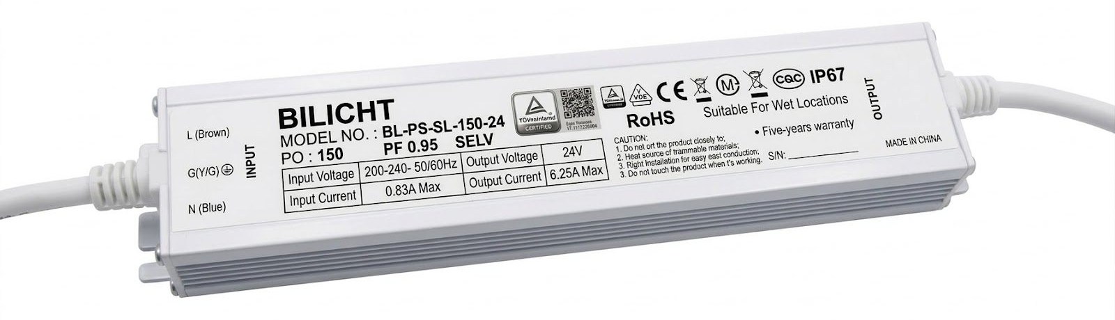 LED Netzteil 24V 150W Slim