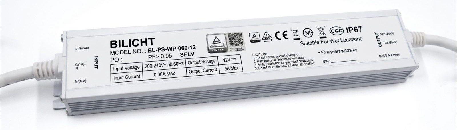 LED Netzteil 12V 60W Waterproof