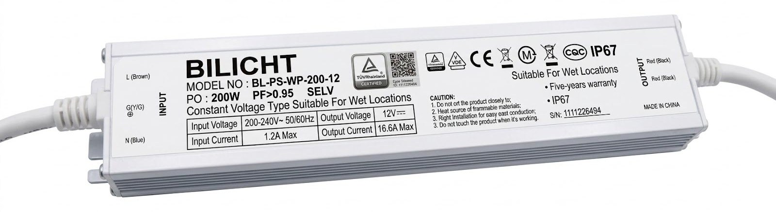 LED Netzteil 12V 200W Waterproof