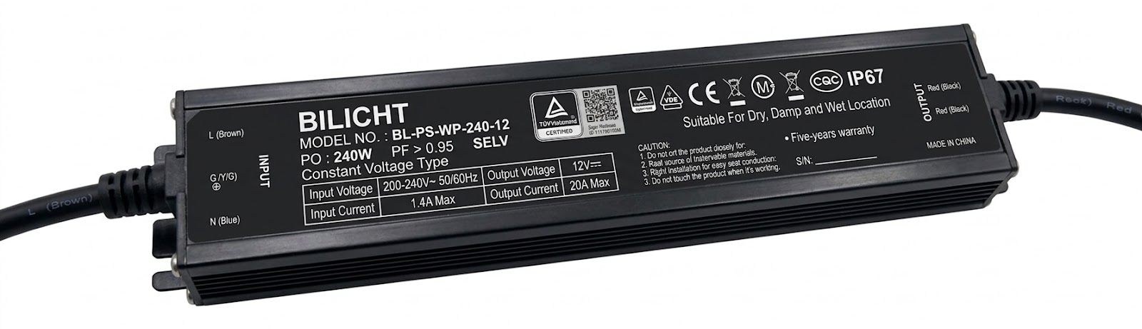 LED Netzteil 12V 240W Waterproof